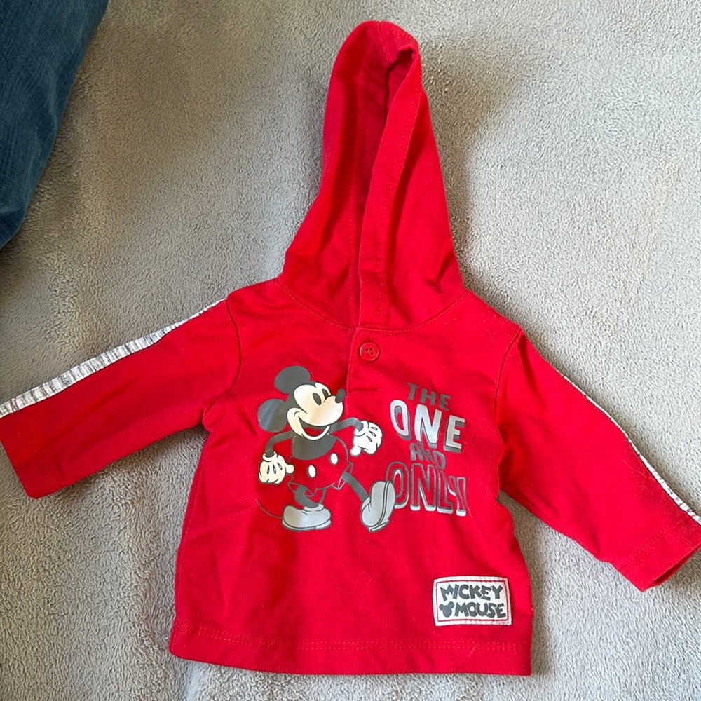 Disney Baby Mickey Sweatshirt Newborn Red